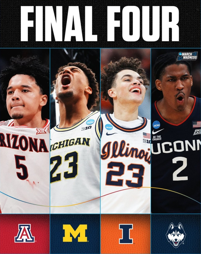 杜克连年遭逆转出局 四校晋级NCAA最终四强